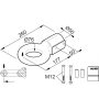 AL-KO 3500kg NATO Towing Eye - 76mm with 50mm Diameter Tube 