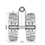 TrailerTek Jockey Wheel Twin wheel 60mm