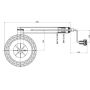 TrailerTek Jockey Wheel Twin wheel 60mm