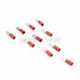 Spade connectors, male, pack of 10
