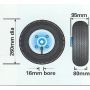 Sack Truck Wheel, Pneumatic Rubber On Steel Rim