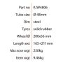 Kartt Heavy duty Ribbed Auto lift Jockey Wheel