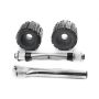 Ribbed roller set with straight shaft and stem