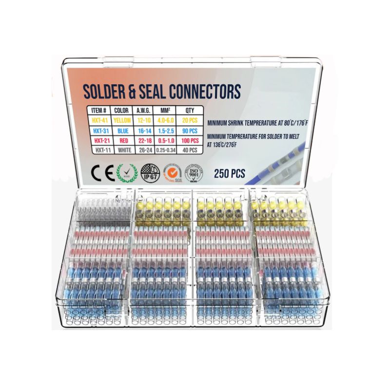 Connector Wire Kit Heat Solder Seal 250pcs