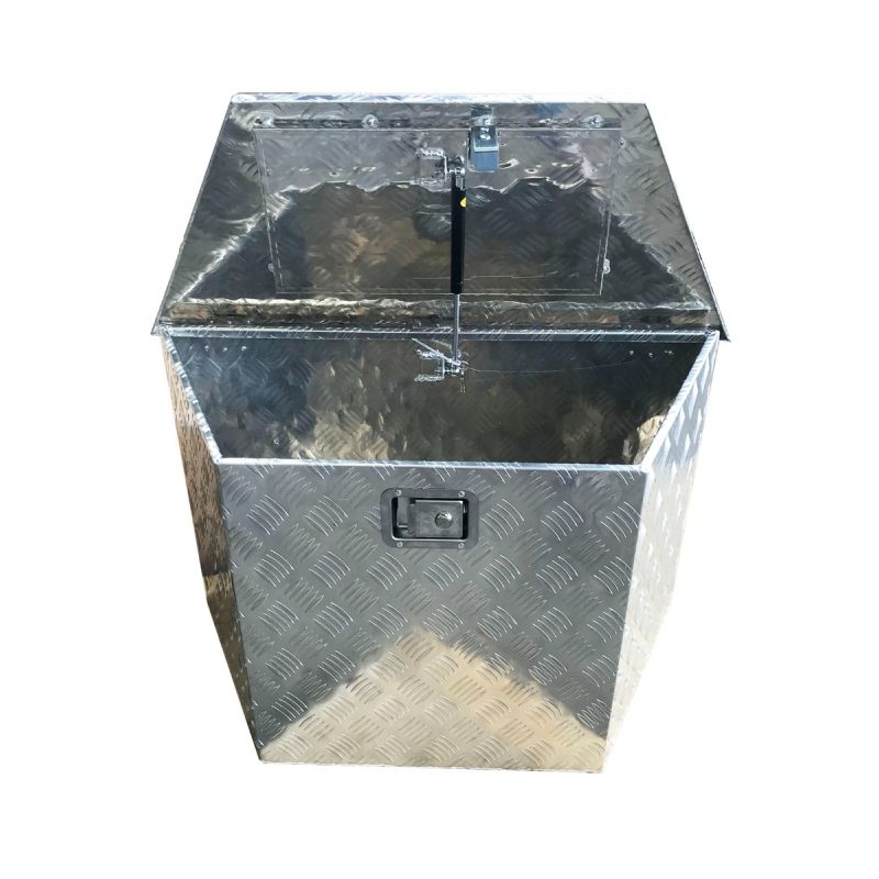 Toolbox Aluminium Checker Plate 865mm x 485mm x 460mm x 395mm 