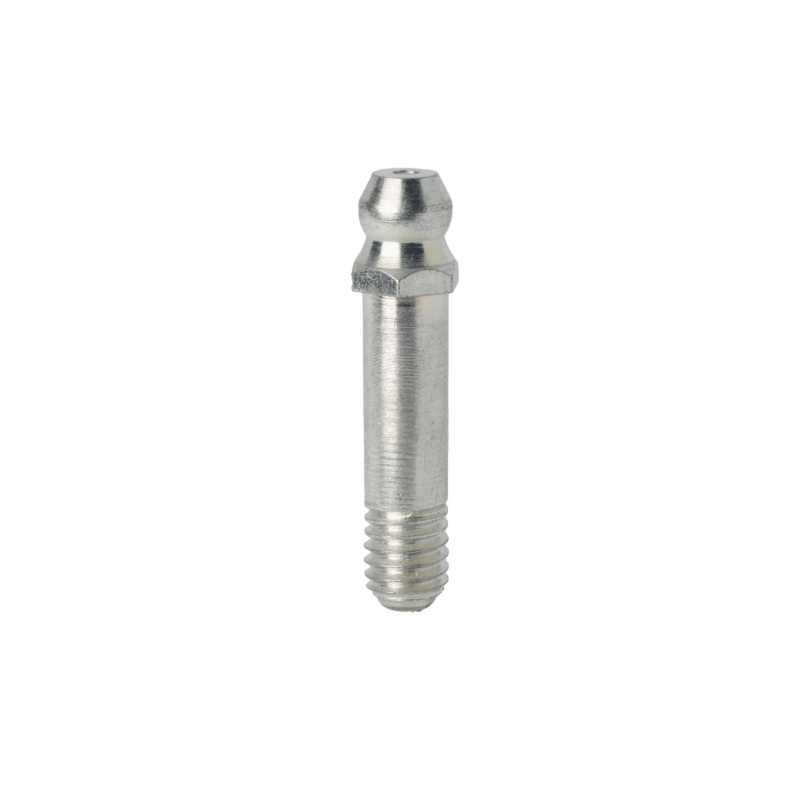 M6x1 Metric Tapered Hardened Mild Steel Zinc Plated Straight Hydraulic Grease Nipples