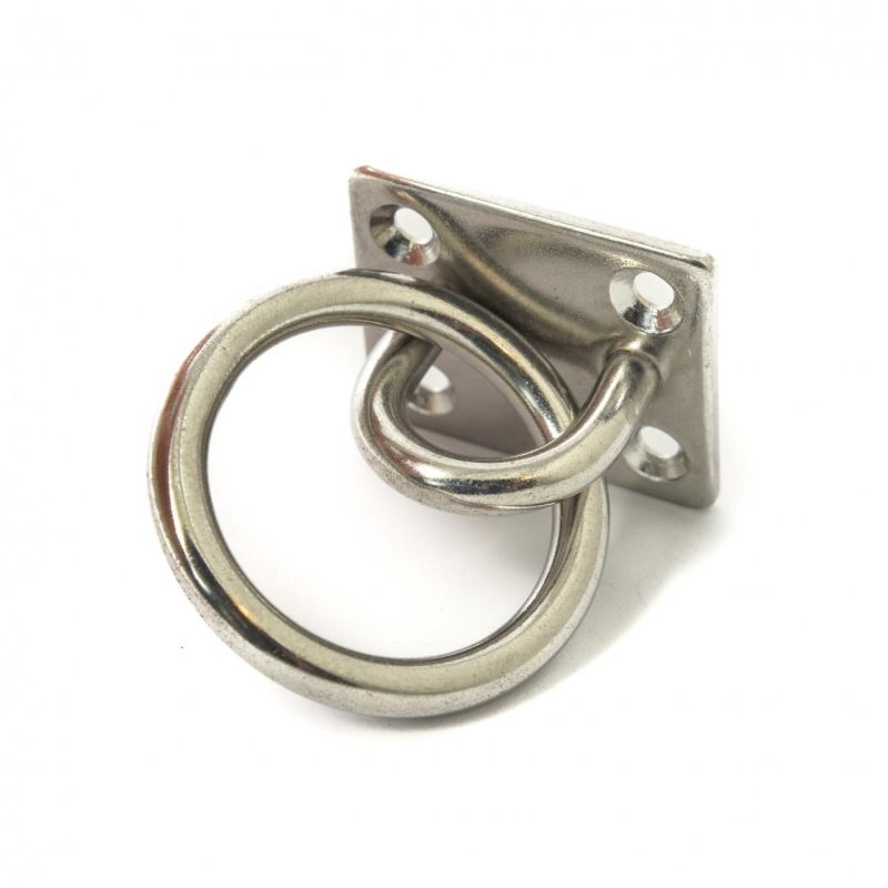 Stainless ring on plate