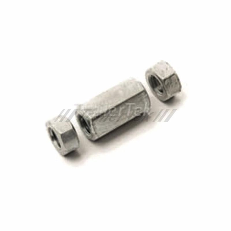 Stainless M8 brake rod connector with plain nuts