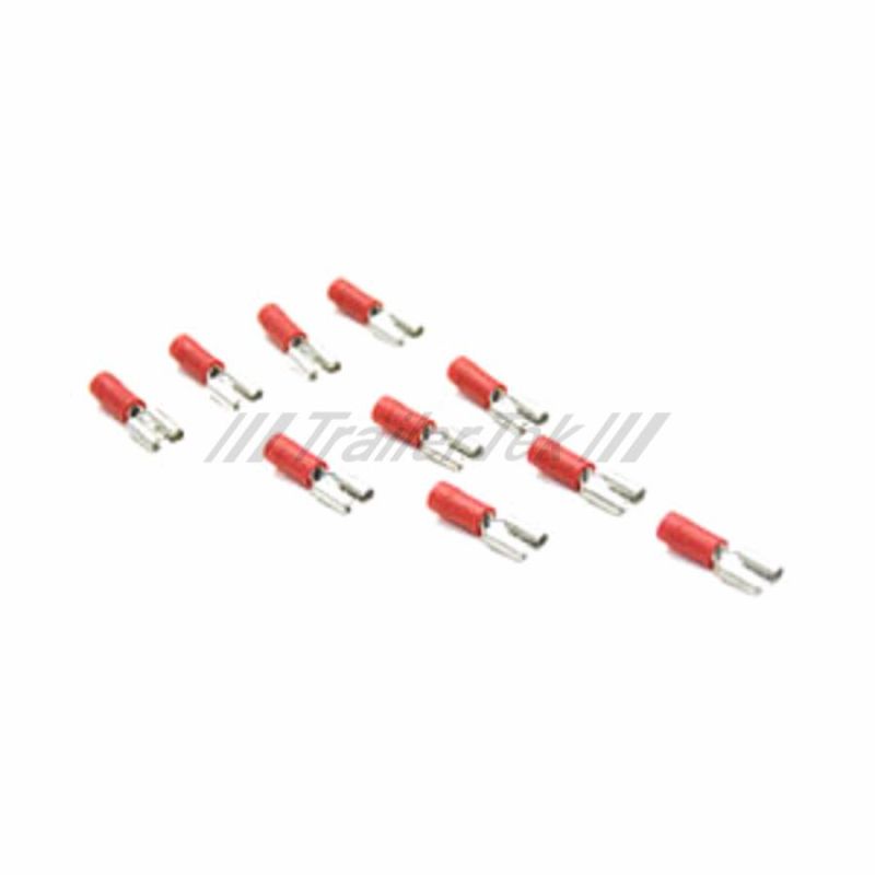 Spade connectors, female, pack of 10