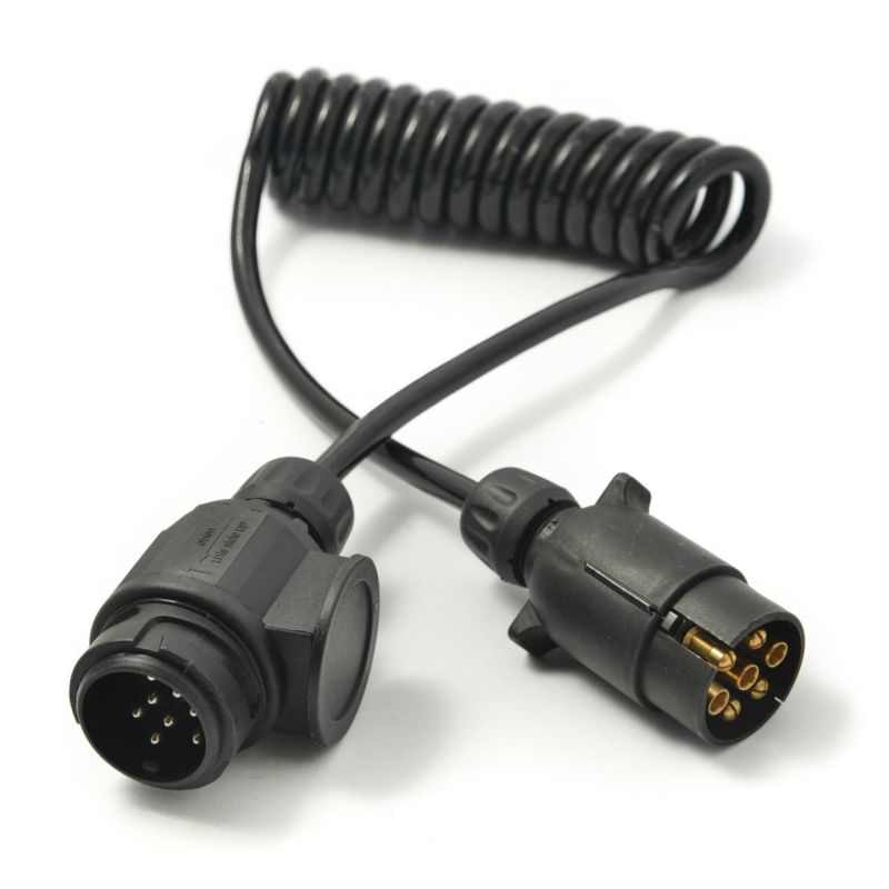 2.5m Coiled Connection Cable 7 Pin Plug To 8 Pin (13 Pin Type) Plug