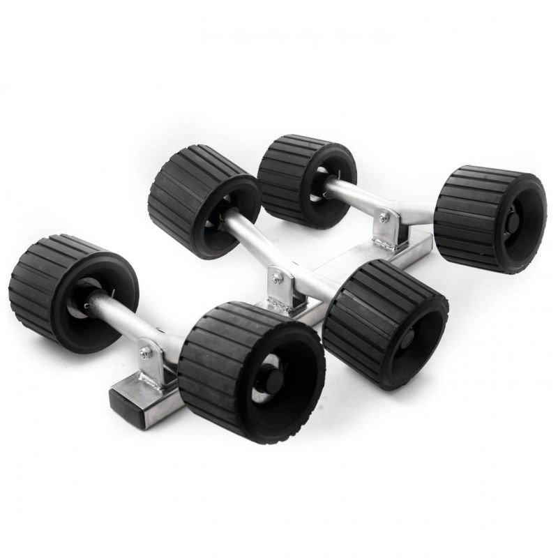 Ribbed roller cradle assembly