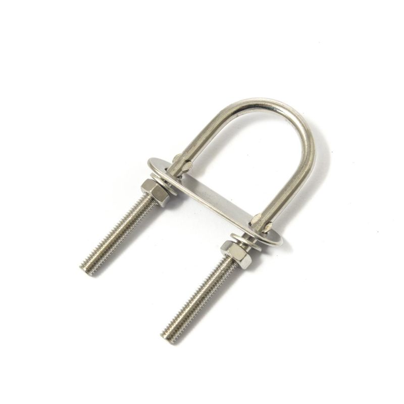 Stainless U bolt assembly, 6mm dia.