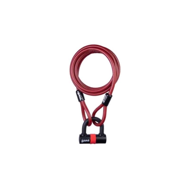SAS 12mm Steel Braided Security Loop Cable 2.5m With HD43 Padlock