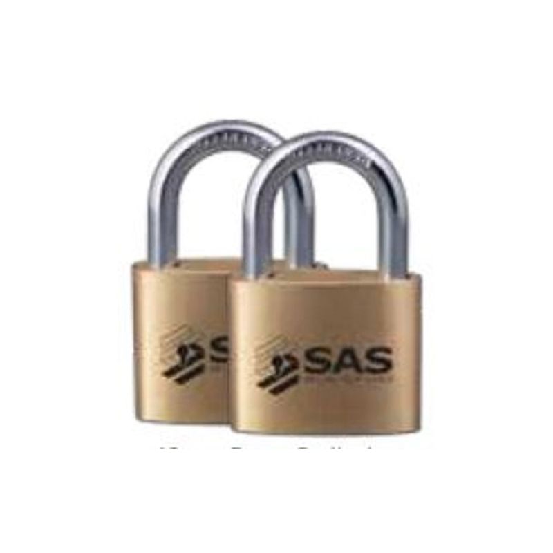 SAS UB40 Padlock, 40mm Brass Body Pack Of 2