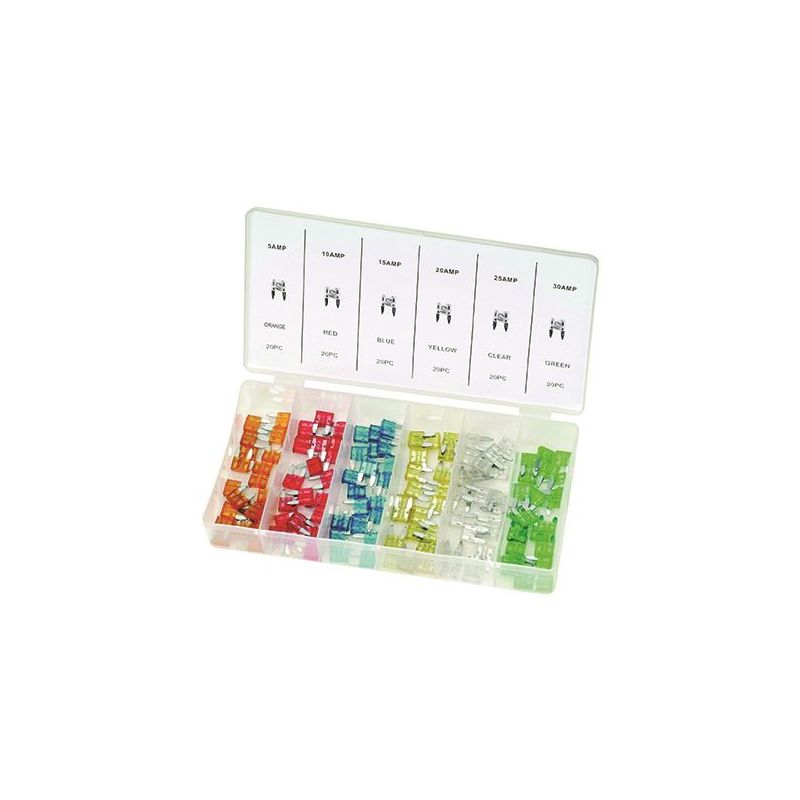 120pcs Mini Zinc Car Fuse Set